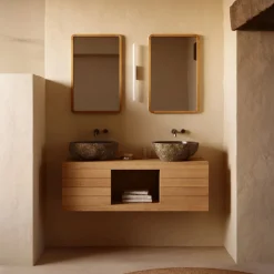 Sale Kave Home Badkamermeubel Kenta Teakhout, kleur (excl. waskom) Naturel