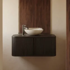 Clearance Kave Home Badkamermeubel Mailen Essenhout, 90cm (excl. waskom)