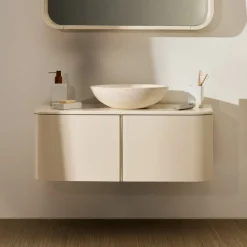 Hot Kave Home Badkamermeubel Salaya 90 x 45cm, kleur Beige (excl. waskom) Wit