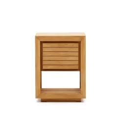 Online Kave Home Badkamermeubel Saula Teakhout, 80 x 60cm (excl. waskom) Naturel