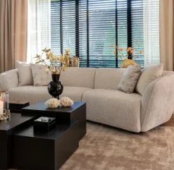 Online Richmond Interiors Bank Armand Chenille, 282cm, kleur Crème Cru00e8me