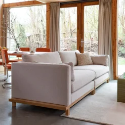 New Zuiver Bank Blossom Naturel Eikenhout en stof