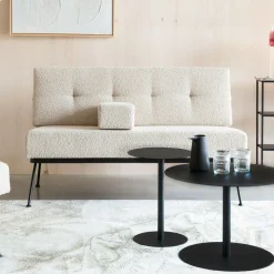 Online Zuiver Bank Bowie Bouclé, kleur Beige