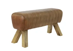 Outlet Light & Living Bank Ramy Leder, kleur Bruin