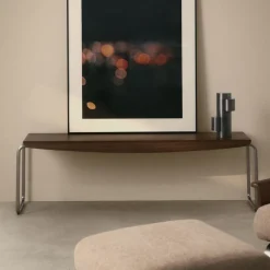 Discount Kave Home Bank Tarsel Walnootfineer, 142cm Bruin