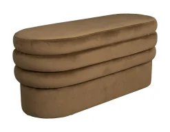 Outlet Dutchbone Bankje Aditi Velvet, 93cm Bruin