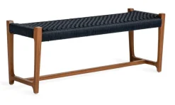 New Jesper Home Bankje Kuwana Amber Teakhout, kleur Indigo