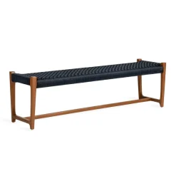 New Jesper Home Bankje Kuwana Amber Teakhout, kleur Indigo