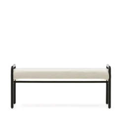 Clearance Kave Home Bankje Macaret Eikenhout en chenille