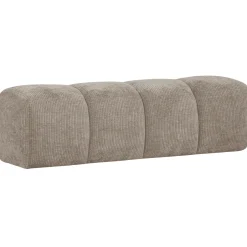 Sale WOOOD Bankje Mojo Geweven Rib, 164cm, kleur Donker Zand