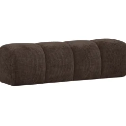 Outlet WOOOD Bankje Mojo Geweven Rib, kleur Bruin