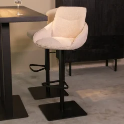 Hot LABEL51 Barkruk Beauty Bouclé, kleur (zithoogte 56-82cm) Naturel