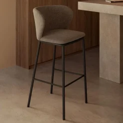 Sale Kave Home Barkruk Ciselia Chenille (zithoogte 75cm)