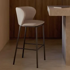 Sale Kave Home Barkruk Ciselia Chenille (zithoogte 75cm)