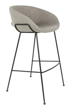 New Zuiver Barkruk Feston Stof, kleur (zithoogte 76cm) Grijs