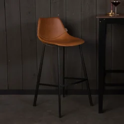 Dutchbone Barkruk Franky PU (zithoogte 80cm)