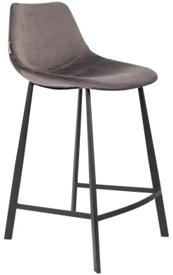 Outlet Dutchbone Barkruk Franky Velvet (zithoogte 65cm)