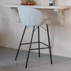 Online ZILT Barkruk Jacquelyne Bouclé, kleur (zithoogte 75cm) Beige