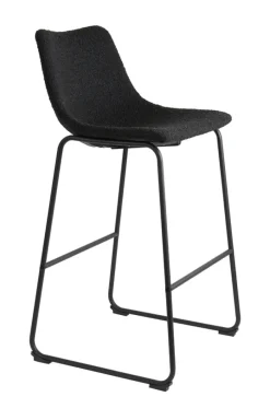 New Light & Living Barkruk Jeddo Bouclé, kleur (zithoogte 72cm) Zwart