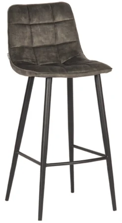 Outlet LABEL51 Barkruk Jelt Velvet (zithoogte 78cm) Groen