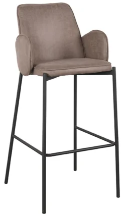 Outlet LABEL51 Barkruk Joni Micro Suede, kleur Taupe