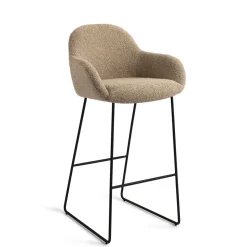 Outlet Jesper Home Barkruk Kushi Slide Black (zithoogte 77cm)