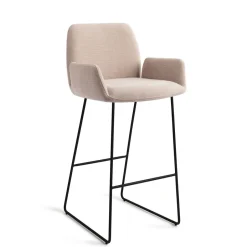 Online Jesper Home Barkruk Misaki Slide Black (zithoogte 75cm)