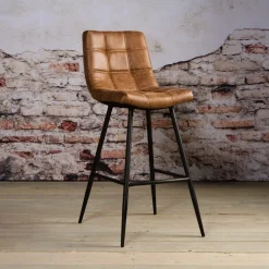 Clearance Tower Living Barkruk Navarra Lederlook (zithoogte 75cm)