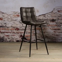 Clearance Tower Living Barkruk Navarra Lederlook (zithoogte 75cm)