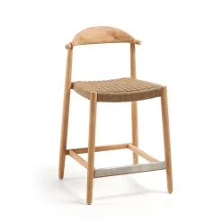 Online Kave Home Barkruk Nina Acaciahout (zithoogte 62cm)