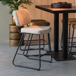 Discount LABEL51 Barkruk Noah Bouclé, kleur (zithoogte 65cm) Naturel