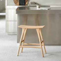 Ethnicraft Barkruk Osso Hout (zithoogte 65cm)