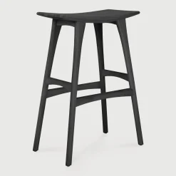 New Ethnicraft Barkruk Osso Hout (zithoogte 78cm)