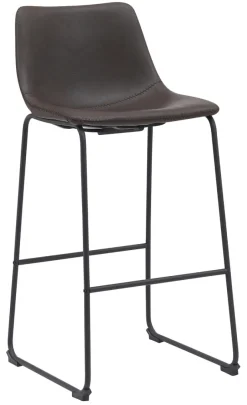 Discount LABEL51 Barkruk Risto Lederlook (zithoogte 75cm)