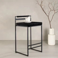 Online Nohr Barkruk Rudolfo Velvet (zithoogte 58cm)