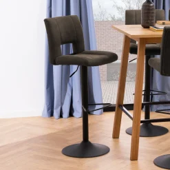 Discount Bendt Barkruk Ruth (zithoogte 62-83cm) Antraciet