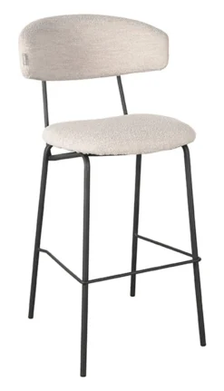 New LABEL51 Barkruk Zack Bouclé, kleur (zithoogte 78cm) Naturel