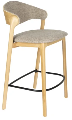 Best Dutchbone Barstoel Babington Stof en beukenhout (zithoogte 65cm)