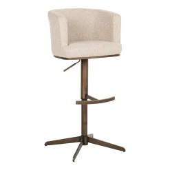 New Richmond Interiors Barstoel Cheyenne Bouclé (zithoogte 67cm) Biscuit Beach