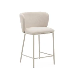 Online Kave Home Barstoel Ciselia Chenille (zithoogte 65cm)