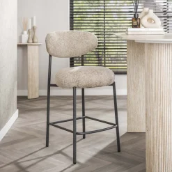 Discount LifestyleFurn Barstoel Lawson Renegade stof, kleur (zithoogte 67cm) Zand