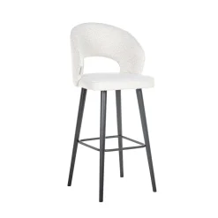 Online Richmond Interiors Barstoel Savoy Bouclé, kleur (zithoogte 82cm) Wit