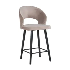 New Richmond Interiors Barstoel Savoy Velvet, kleur (zithoogte 68cm) Khaki