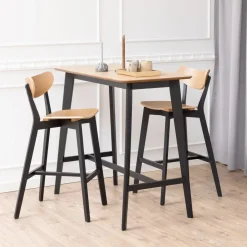 Bendt Bartafel Torkil Eiken met zwart onderstel, 120 x 60cm Naturel