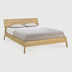 Hot Ethnicraft Bed Air Geolied Eikenhout, kleur Naturel