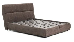 Outlet Kave Home Bed Dafra Met uitklapbare bedbodem, kleur Donkerbruin