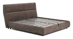 Outlet Kave Home Bed Dafra Met uitklapbare bedbodem, kleur Donkerbruin
