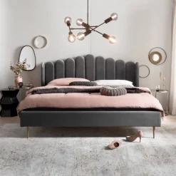 Clearance Artistiq Living Bed Harrell Velvet, 180 x 200cm