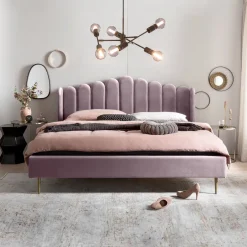 Clearance Artistiq Living Bed Harrell Velvet, 140 x 200cm