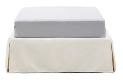 Discount Kave Home Bed Jaira excl. hoofdbord, Chenille, kleur Wit